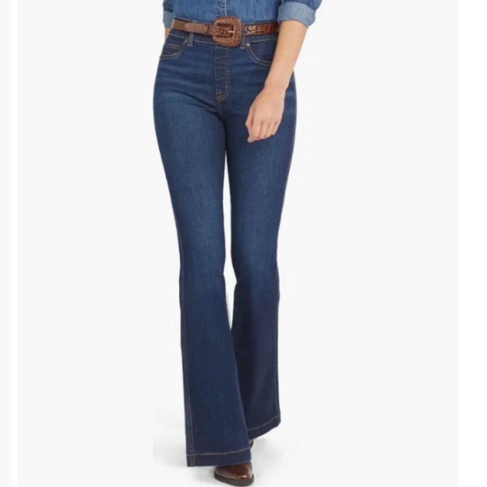 New With Tags Spanx Flare Jeans Midnight Shade, Size Large